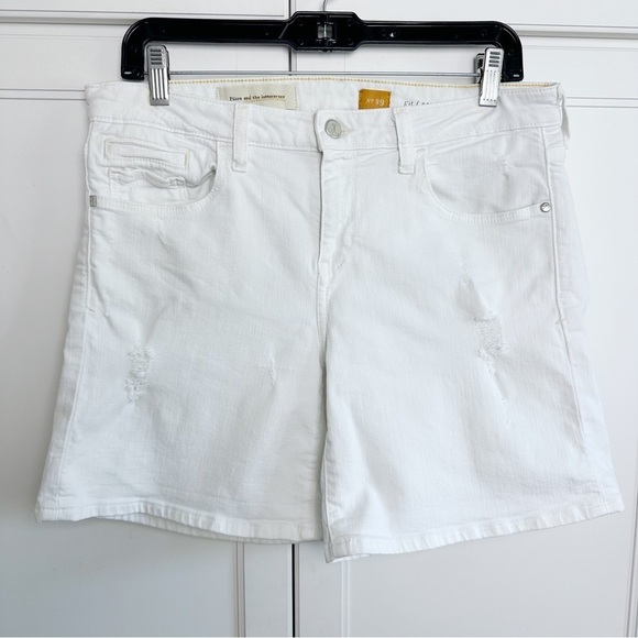 Pilcro & The Letterpress The Stet White Five Pocket Fit Shorts 29 Anthro - Picture 3 of 14